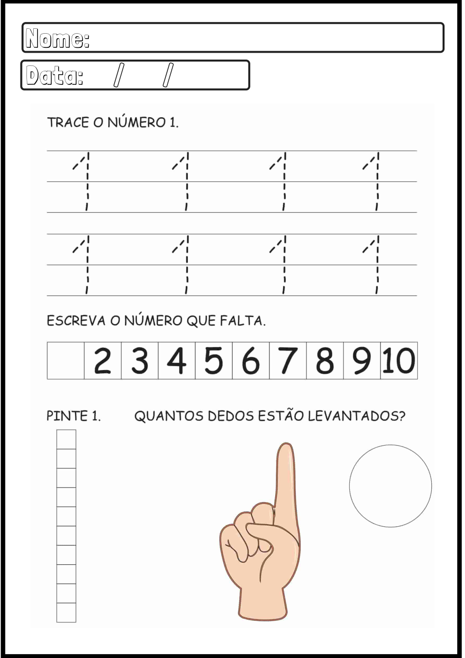 Página do bônus Apresentando os Números